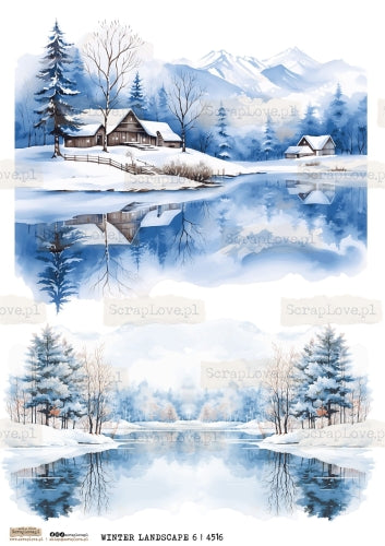 Utklippsark A4 - Winter Landscape 6