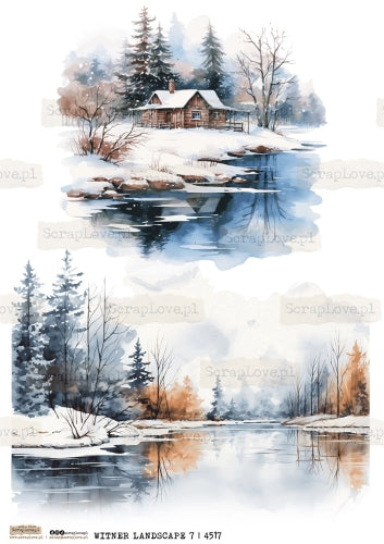 Utklippsark A4 - Winter Landscape 7