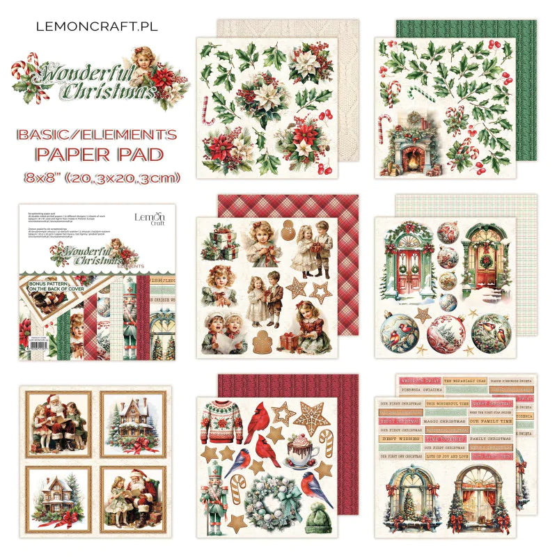 Lemoncraft - Wonderful Christmas 8x8" klippebok