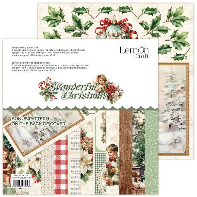 Lemoncraft - Wonderful Christmas 12x12 inch