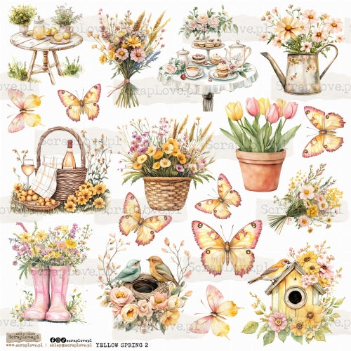 Scraplove - Yellow Spring 2 - klistermerker