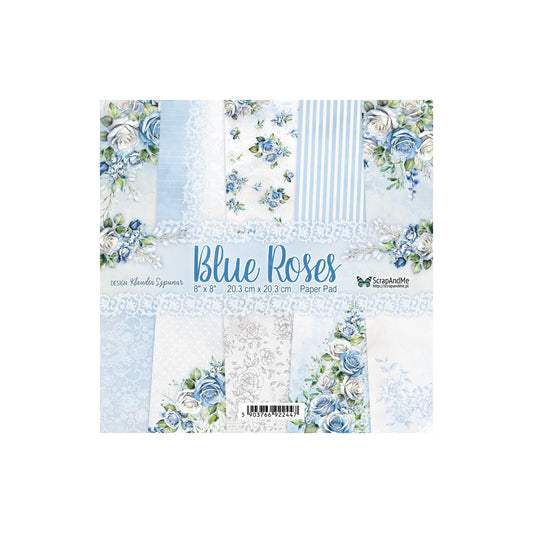 ScrapAndMe - Blue Roses 8x8"