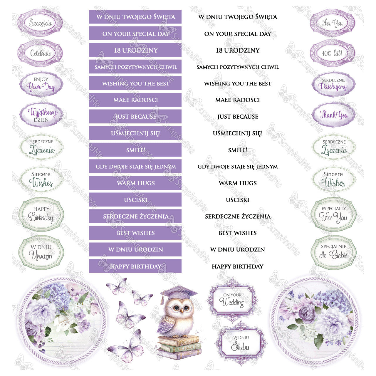 Scrapandme - Lovely Day in Violet - 12x12"